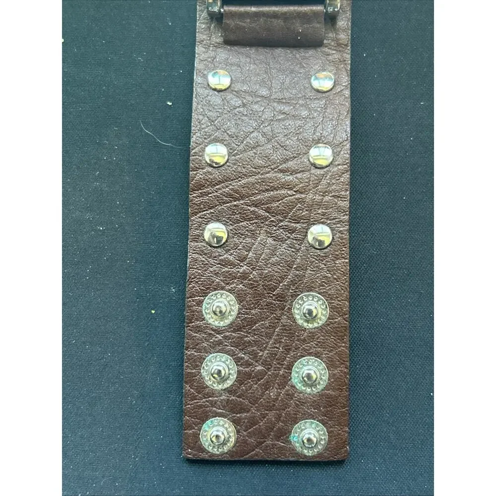 Silver Tone Brown Strap Band Women’s Quartz Watch